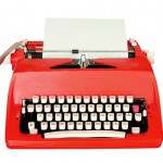 red typewriter