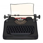 black typewriter